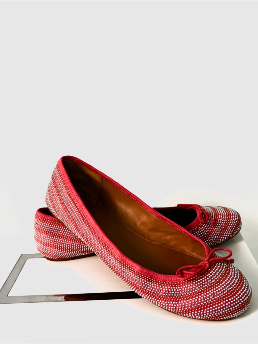 Nine West Deep Pink Sparkling Ballet Flats